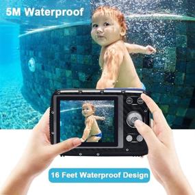 img 2 attached to 📷 Cocac Waterproof Camera 21MP 1080P Underwater Digital Camera: Capture Stunning Snorkeling, Travel, and Swimming Moments with Flash, Rechargeable HD Camera, 2.8 Inch LCD Screen, and Bonus 16G Card (Blue)