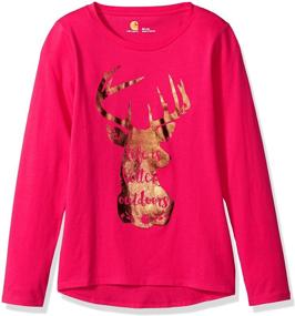 img 1 attached to 👚 Optimize Your Search: Carhartt Girls' Long Sleeve T-Shirt