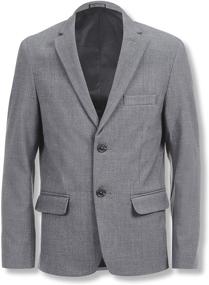 img 4 attached to 🧥 Calvin Klein Heather Bi Stretch Blazer for Boys' Apparel