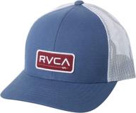 🧢 rvca men's snapback trucker hat with curved brim - adjustable design logo