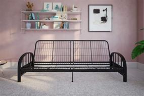 img 4 attached to 💺 Aiden Metal Futon Frame, Black by DHP