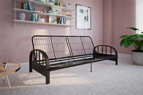 img 3 attached to 💺 Aiden Metal Futon Frame, Black by DHP