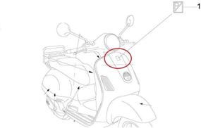 img 1 attached to 🛵 New OEM Piaggio Vespa Emblem 576464 for GTS, GTV, GT, LX, LXV, S, and SPRINT Horn Cast Badge