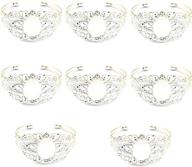 📿 miao jin oval cabochon filigree bezel tray bracelet set for crafting diy bracelets making - 8 pcs, 25x18mm (silver) logo