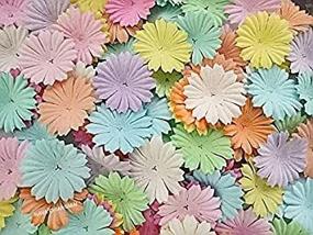 img 3 attached to 🌼 Dazzling NAVA CHIANGMAI 100 pcs Daisy Mulberry Paper Flower Petals: Add Flair to Your Craft Projects, Scrapbooking, Weddings & DIY! Assorted Sweet Colors