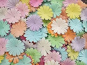 img 1 attached to 🌼 Dazzling NAVA CHIANGMAI 100 pcs Daisy Mulberry Paper Flower Petals: Add Flair to Your Craft Projects, Scrapbooking, Weddings & DIY! Assorted Sweet Colors