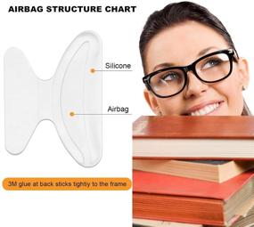 img 2 attached to 👓 SMARTTOP Eyeglass Nose Pads, Air Bag Soft Silicone Anti-Slip Nose Pad for Eyeglasses Sunglasses Reading Glasses (USA Patent, 2.0mm, Clear - Pack of 10)