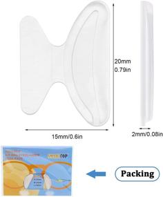img 3 attached to 👓 SMARTTOP Eyeglass Nose Pads, Air Bag Soft Silicone Anti-Slip Nose Pad for Eyeglasses Sunglasses Reading Glasses (USA Patent, 2.0mm, Clear - Pack of 10)