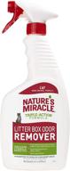 powerful odor eliminator: nature's miracle litter box odor remover - 24 fl oz (pack of 1) logo