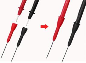 img 1 attached to 🔌 Insulated Test Probe for Banana Plug Multimeter 2mm - Scicalife Test Probes Needle Tip (2 pcs Red+Black)