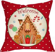 christmas decorative gingerbread decoration pillowcase logo