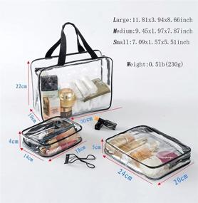 img 3 attached to Transparent Toiletry Waterproof Plastic Cosmetic Travel Accessories