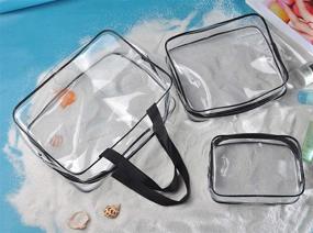 img 1 attached to Transparent Toiletry Waterproof Plastic Cosmetic Travel Accessories