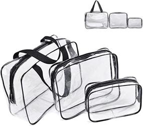 img 4 attached to Transparent Toiletry Waterproof Plastic Cosmetic Travel Accessories