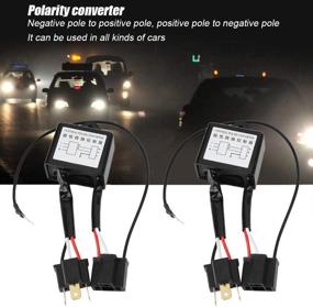 img 2 attached to 🔌 Enhance Your Headlights with Qiilu H4 Polarity Converter Kit - 2pcs LED Negative Converters for Reverse Polarity Switching