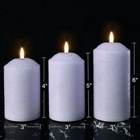 img 3 attached to 🕯️ Привлекательные сиреневые беспламенные свечи с пультом управления - реалистичные трепещущие светодиоды для свадебного и домашнего декора