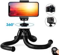 📸 авто tech travelpod 12" телефон штатив: портативная подставка с беспроводным пультом дистанционного управления для камер iphone & android, экшен-камер и gopro логотип