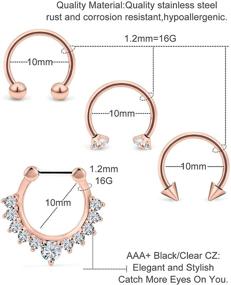 img 2 attached to Horseshoe Stainless Cartilage Earrings Piercing