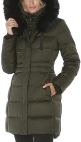 img 1 attached to Tahari Womens Fitted Puffer Trimmed Women's Clothing in Coats, Jackets & Vests