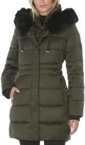 img 4 attached to Tahari Womens Fitted Puffer Trimmed Women's Clothing in Coats, Jackets & Vests