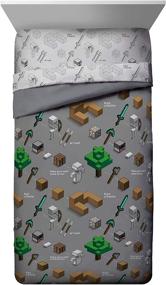 img 2 attached to Minecraft Survive Full Comforter - Ultra Soft Kids Bedding - Fade Resistant Polyester Microfiber Fill (Official Minecraft Product)