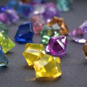 img 2 attached to 300 Pcs FUNLAVIE Multi-Colored Acrylic Diamond Pirate Treasure Jewels - 💎 Ideal for Costume Stage Props, Party Decorations, Wedding Decorations, Vase Fillers, and More