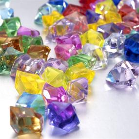 img 3 attached to 300 Pcs FUNLAVIE Multi-Colored Acrylic Diamond Pirate Treasure Jewels - 💎 Ideal for Costume Stage Props, Party Decorations, Wedding Decorations, Vase Fillers, and More