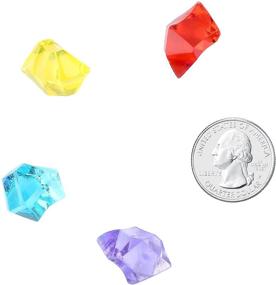 img 1 attached to 300 Pcs FUNLAVIE Multi-Colored Acrylic Diamond Pirate Treasure Jewels - 💎 Ideal for Costume Stage Props, Party Decorations, Wedding Decorations, Vase Fillers, and More