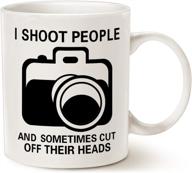 mauag hilarious photographer coffee mug, i capture people and occasional 📸 headless shots unique gag gifts for photography enthusiast cup white, 11 oz logo