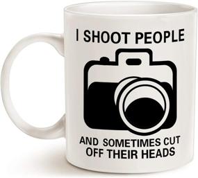 img 1 attached to MAUAG Hilarious Photographer Coffee Mug, I Capture People and Occasional 📸 Headless Shots Unique Gag Gifts for Photography Enthusiast Cup White, 11 Oz