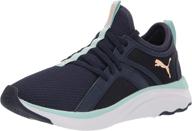 puma softride sophia peony pink girls' athletic running shoes: enhanced comfort and style logo