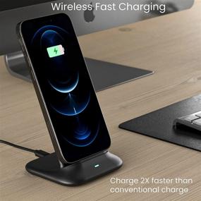 img 3 attached to ⚡️ Беспроводная зарядка Techsmarter 10W Stand Dock - Qi Certified | iPhone 13, 12, 11, XS, X, XR, 8 | Samsung S21, S20, S10, S9, S8, Note 21, 20, 10 | LG ThinQ V30, V35, V40, G7, G8