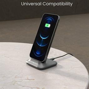 img 2 attached to ⚡️ Беспроводная зарядка Techsmarter 10W Stand Dock - Qi Certified | iPhone 13, 12, 11, XS, X, XR, 8 | Samsung S21, S20, S10, S9, S8, Note 21, 20, 10 | LG ThinQ V30, V35, V40, G7, G8