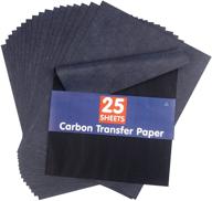 🖋️ set of 50 carbon tracing papers for copying, drawing patterns on wood, canvas, paper &amp; other art surfaces, 8.5 x 11 inches - black graphite transfer paper logo