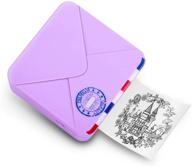 phomemo m02s: mini thermal printer with hd printing, bluetooth connectivity, and 3 size paper compatibility - ideal for plan journals, travel, diy cards, and gifting - purple color logo