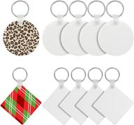 🔑 personalize your keys with 15 sublimation blank keychain heat transfer mdf diy double-side printed keychain, in 3 shapes logo