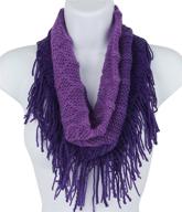 🧣 women's acrylic ombre infinity scarf with fringe by britt's knits logo