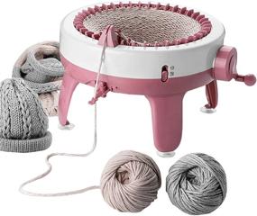img 4 attached to 🧶 Smart Weaving Loom Knitting Machine, Round Loom Knitting Board with Double Knit Capability, 40 Needles Knitting Loom Kit for Kids and Adults