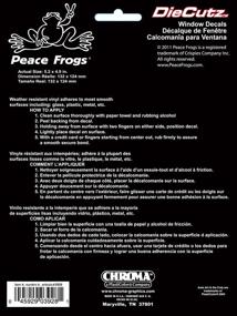 img 3 attached to 🐸 CHROMA 003928 Наклейка Peace Frog Die Cutz