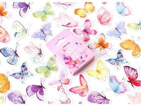 img 4 attached to 46 Pieces of Washi Paper Butterfly Stickers for Journaling, Scrapbooking, Planner, and Diary Decoration - Stationery Notebook Sticker Set Ideal for Kids' Gifts