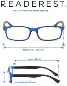 img 1 attached to 👓 Blue/Black Readerest Reading Glasses with 1.75 Magnification: Advanced Blue Light Blocking Technology