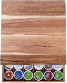 img 2 attached to 🕊️ Rustic Acacia Wood Coffee Pod Drawer: Organize and Store Your Espresso Pods, K Cups, and Nespresso Pods with Select Essentials"