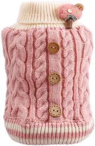 img 3 attached to LOYY Small Dog Sweaters – Knitted Crochet Sweater for Autumn Winter Warmth, Cute Sweater for Medium and Large Dogs, Puppy Sweaters for Girls and Boys