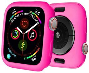 img 4 attached to Чехол BOTOMALL для Apple Watch 38 мм, серии 3/2, премиум-мягкий гибкий TPU, тонкий легкий защитный бампер, защитный чехол для IWatch (Барби-розовый)