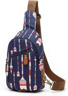 patterned backpack multipurpose crossbody shoulder logo