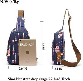 img 1 attached to Patterned Backpack Multipurpose Crossbody Shoulder