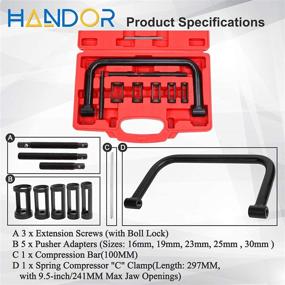 img 1 attached to Handor 10pcs Valve Spring Compressor: Automotive Compression C-Clamp Tool Kit for Motorcycle, ATV, Car & Small Engine Vehicle Equipment