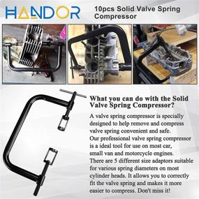 img 3 attached to Handor 10pcs Valve Spring Compressor: Automotive Compression C-Clamp Tool Kit for Motorcycle, ATV, Car & Small Engine Vehicle Equipment