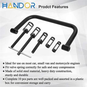 img 2 attached to Handor 10pcs Valve Spring Compressor: Automotive Compression C-Clamp Tool Kit for Motorcycle, ATV, Car & Small Engine Vehicle Equipment
