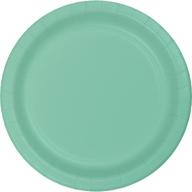 fresh mint paper lunch plates - 24 count, 7-inch - creative converting 318894 logo